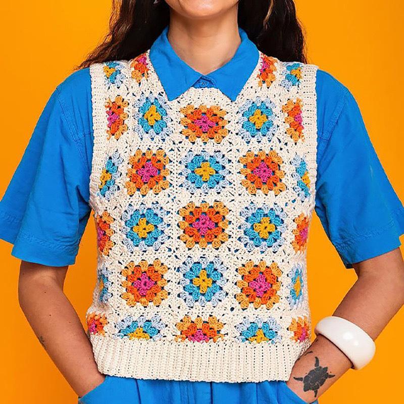 50Pcs/Box Mix Matchs Designs The Granny Square Card Decks Knitting Kit For Adults Diy Grandma Knitted Pattern Set