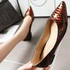 Fashion Casual Women Flats Ballet Shoes Pointed Toe Loafers Shoes Shallow Brand Sexy Snake Leather Slip On Women's Flats Large Size 45