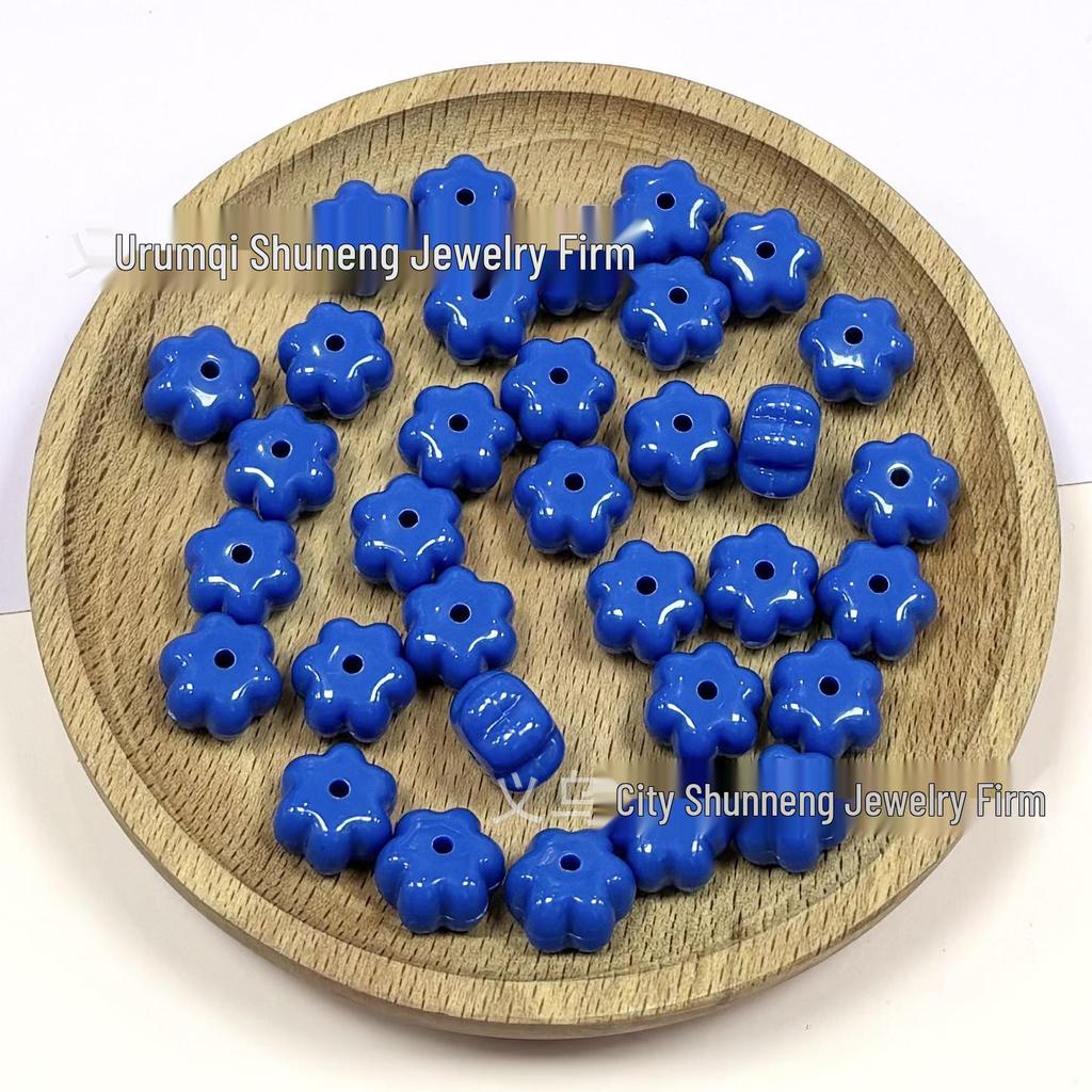 Acrylic Halloween Pumpkin and Flower Beads for DIY Bracelets and Phone Chains