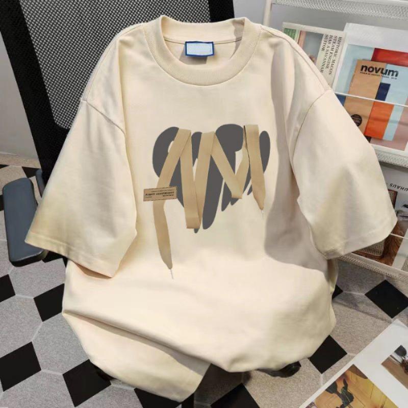 

Женская летняя мода новый свободный топ с коротким рукавом с принтом 3XL абрикосовый