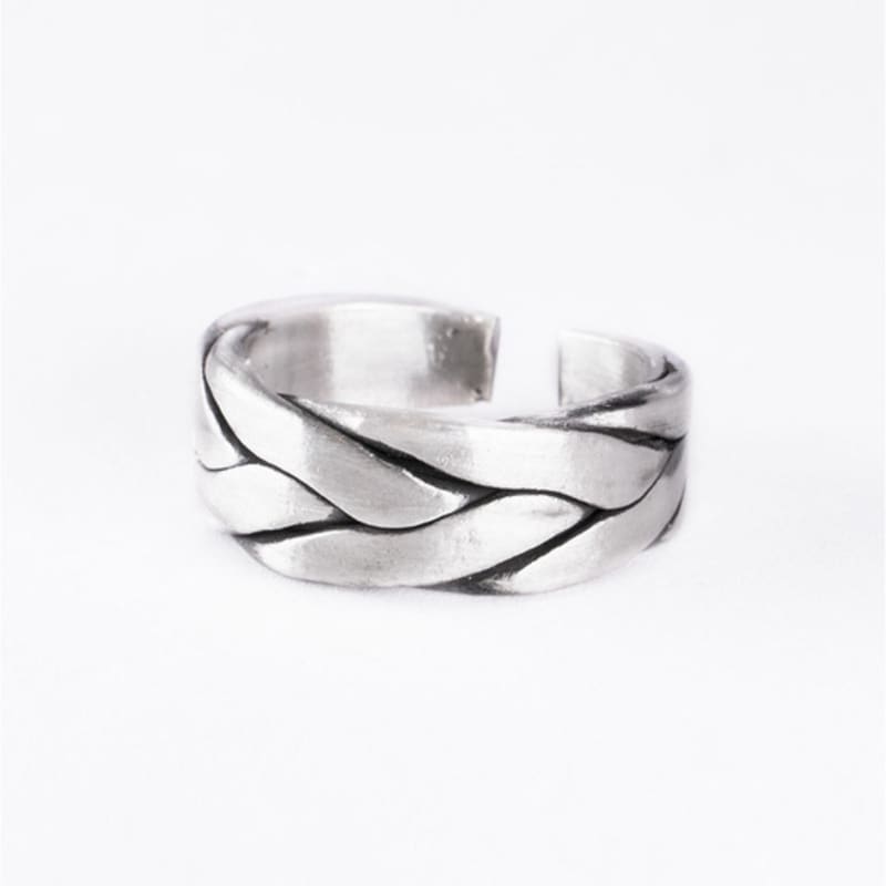 HARANG HR 220R_Silver Flat Braid Ring