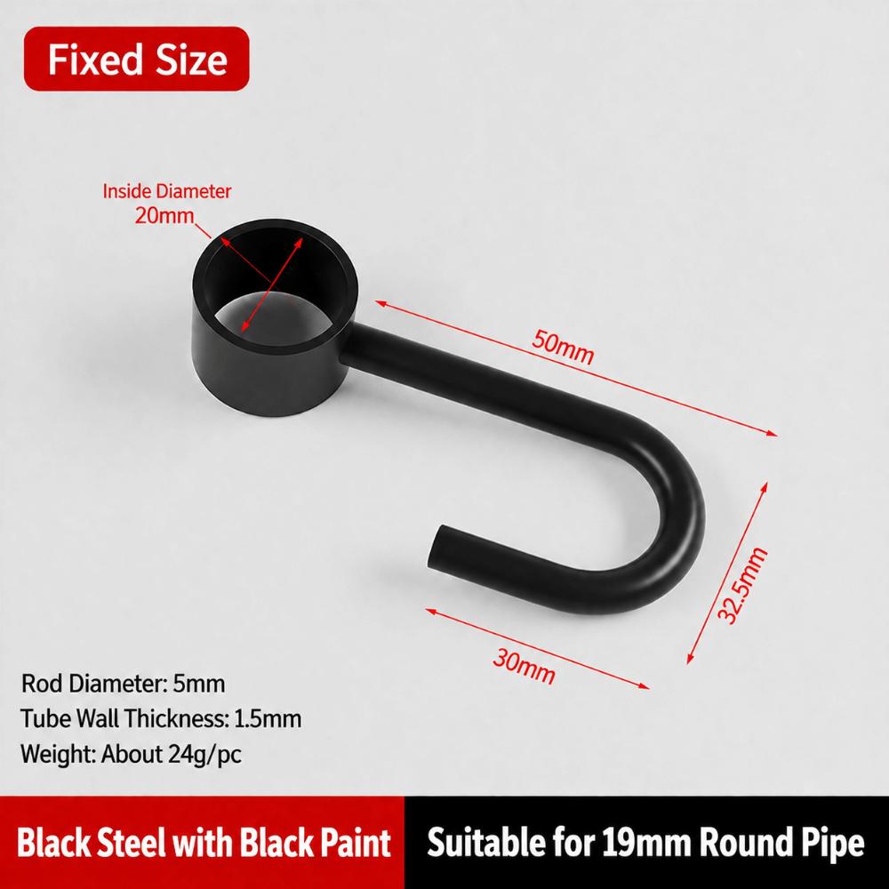 4pcs Rod Mount Pipe Hook Hanger Stainless Steel Tube Rod Hook Durable Hanging Pipe Hook  Home