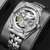 Imitation Mechanical Watch Double-sided Hollow Fashion Trend Men's Business Steel Band Calendar Watch