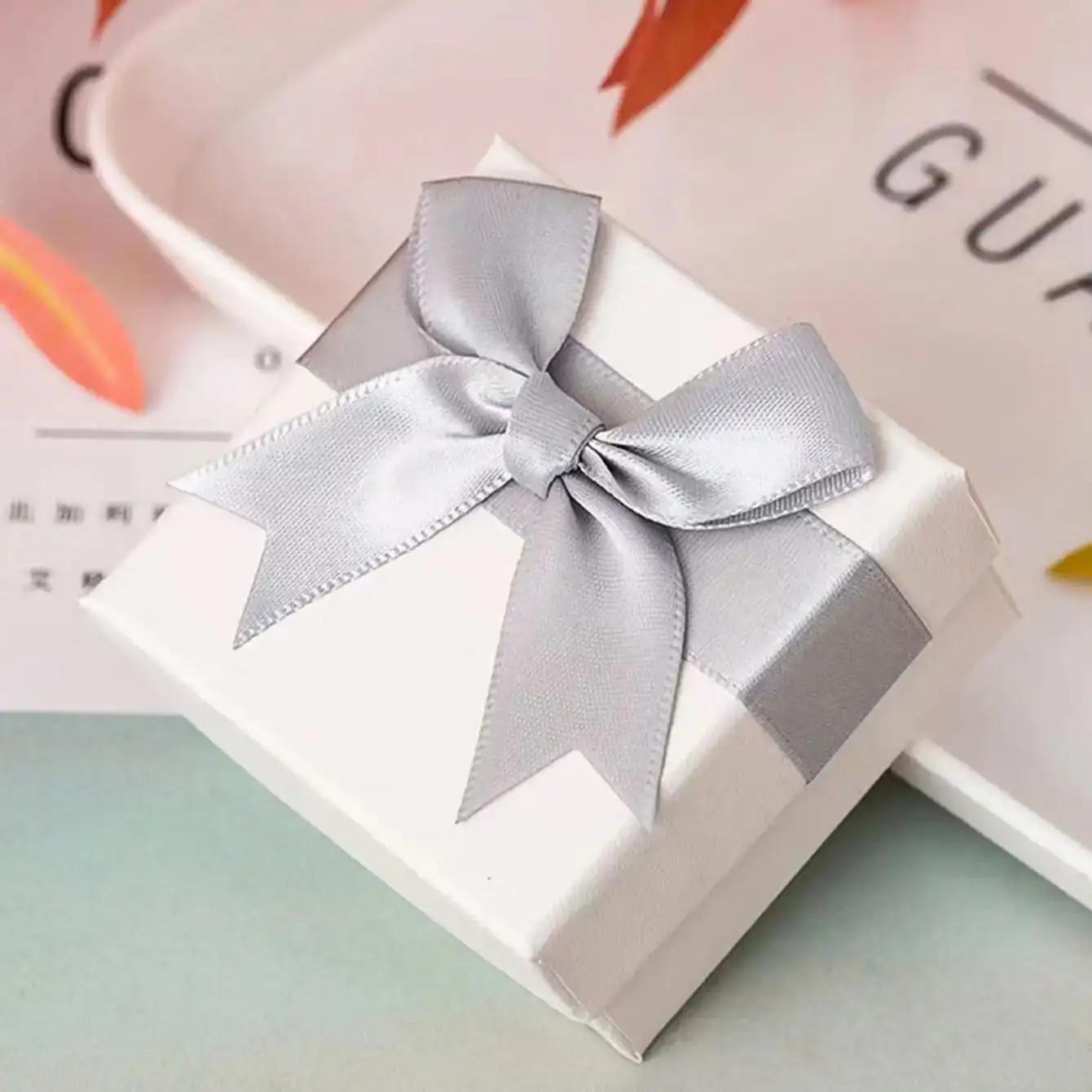 

1pc Assorted Colors Ring Necklace Set Box Trinket Box Necklace Case Earrings Holder Packaging Gift Box 7.5x7.5x3cm