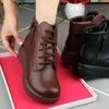 Thick-soled Single Boots Soft Leather Soft-soled British Martin Boots New Retro Zipper Short Boots In Autumn and Winter