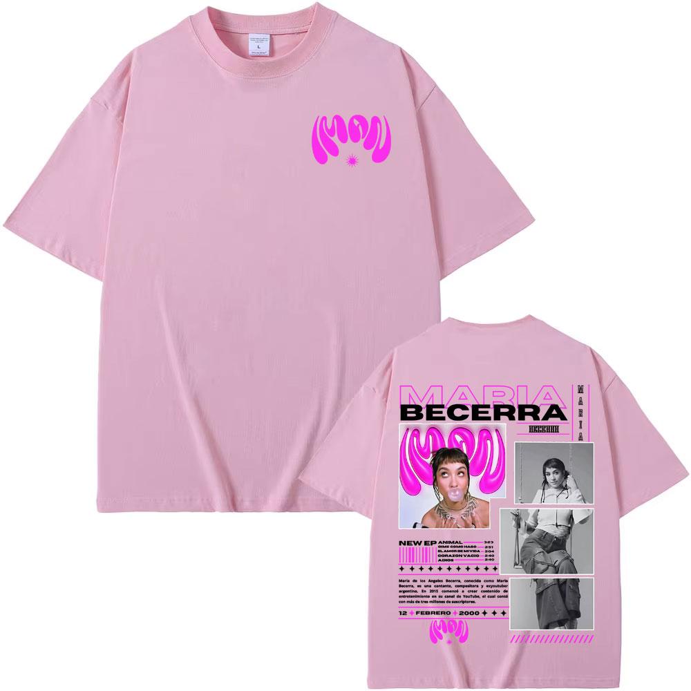 Singer Maria Becerra Album Tour 2025 Merch T Shirts Fashion Hip Hop Street Tshirt Unisex Women High Quality Comfort Cotton T Shirt