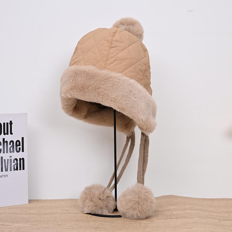 Fox Ears Female Winter Thickened Warm Ear Cap Cycling Skiing Cold-proof Pullover Big Brim