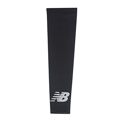 New Balance Unisex Compression Arm Sleeves for Outdoor Sports, Black, Sizes L/XL (1 Pair)