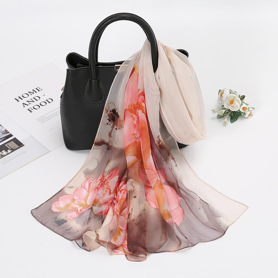 Summer Fashion Chiffon Sunscreen Scarf High-End Beach Towel Women's Decoration Scarf Shawl