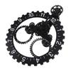 European Style Retro Mechanical Gear Clock Single Sided Pointer Digit Display Big Wheel Wall Clock Black