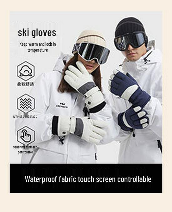 Men's Full Finger Touchscreen Cycling and Mountaineering Gloves, Thickened Palm, Wear-Resistant, Non-Slip.