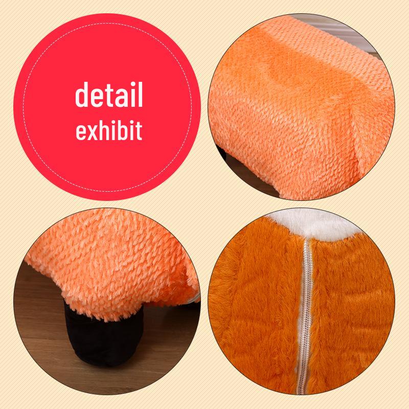 Alpaca Doll Stool with Wheels: Children's Living Room & Shoe Changing Seat