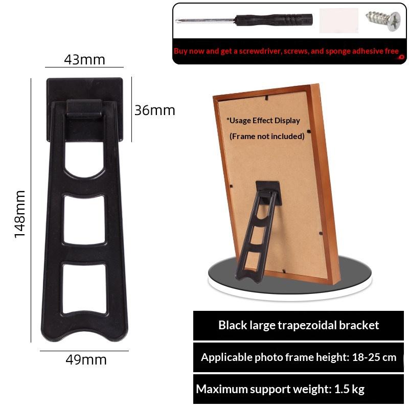 10Pcs Photo Frame Stand Adjustable Angle Adhesive Backing Photo Display Stand Bracket Back Leg Foot For Photo Photography A S чёрный