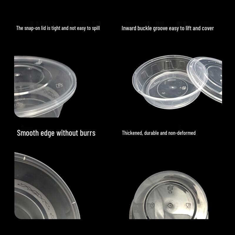 Zhīlù Disposable Food-Grade Round Microwavable Takeout Containers
