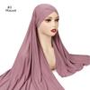 Muslim Women Premium Soft Modal Cotton Jersey Hijab Headwrap Stretchy Instant Hijab Scarf Forehead Cross Design Headscarf