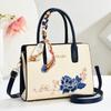 Elegant Embroidered Wedding Ladies Handbag Crossbody Shoulder Bag Soft PU Leather Ladies Purse with Internal Zipper And Polyeste