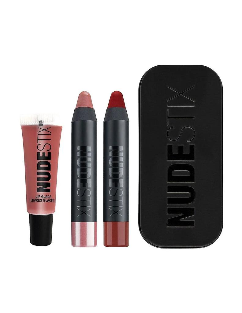 Set Nudestix: Red Hot Lips Mini Kit Royal, Cream Lipstick, 04, Nude, 2 Ml + Red Hot Lips Mini Kit Royal, Cream Lipstick, Posh, 2.5 Ml