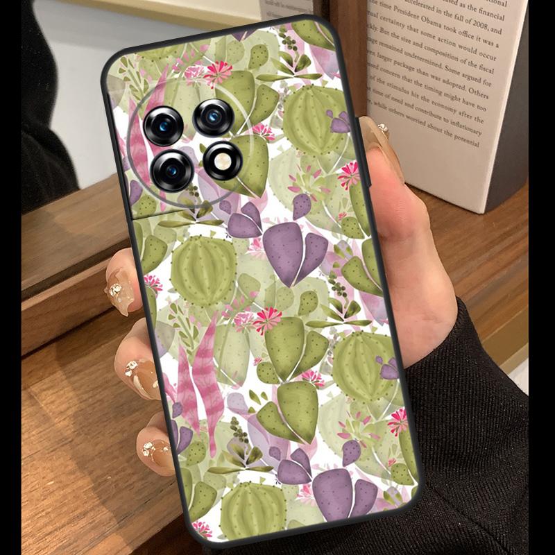 Succulents and Cactus Case For OnePlus Nord 2 2T CE 3 Lite N10 N20 Ace 8T 9R 9RT 10R 10T 11R 8 9 10 Pro 11 Cover