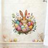 Easter Wall Stickers, Creative Gentleman Bunny Decor, Self-Adhesive Wall Art for Bedroom Living Room Holiday Background Decoration