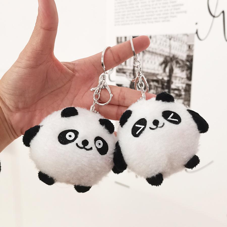 Cute Cartoon Panda Plush Keychain Doll Fat Toy Bag Hanging Ornament Pendant Mini Doll