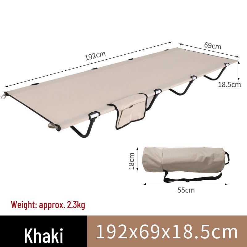 Ultralight Portable Military Cot: Aluminum Alloy Folding Bed for Single Person Camping