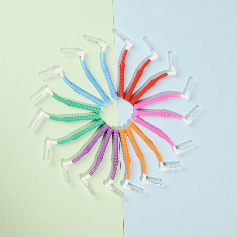 Replaceable Interdental Brush  0.6-1.5Mm Cleaning Between Teeth Oral Care Orthodontic Brush Toothpicks L Shape Tooth Floss