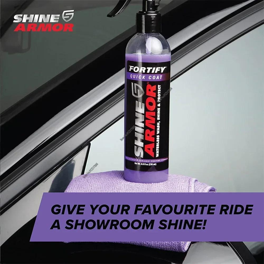 SHINE ARMOR Ceramic Coating Fortify Quick Coat Wosk samochodowy Polish Spray Wosk do mycia bez wody Hydrofobowa warstwa wierzchnia Polish Polymer Paint