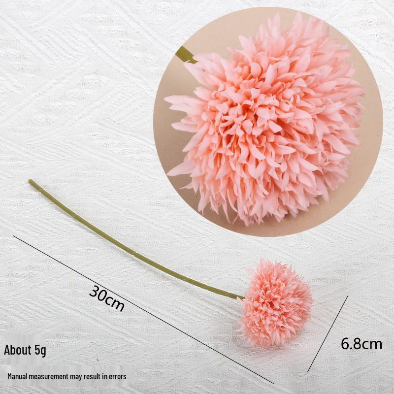 Dandelion & Hyacinth Artificial Floral Arrangement – Silk Chrysanthemum & Ping Pong Flowers for Living Room Decor