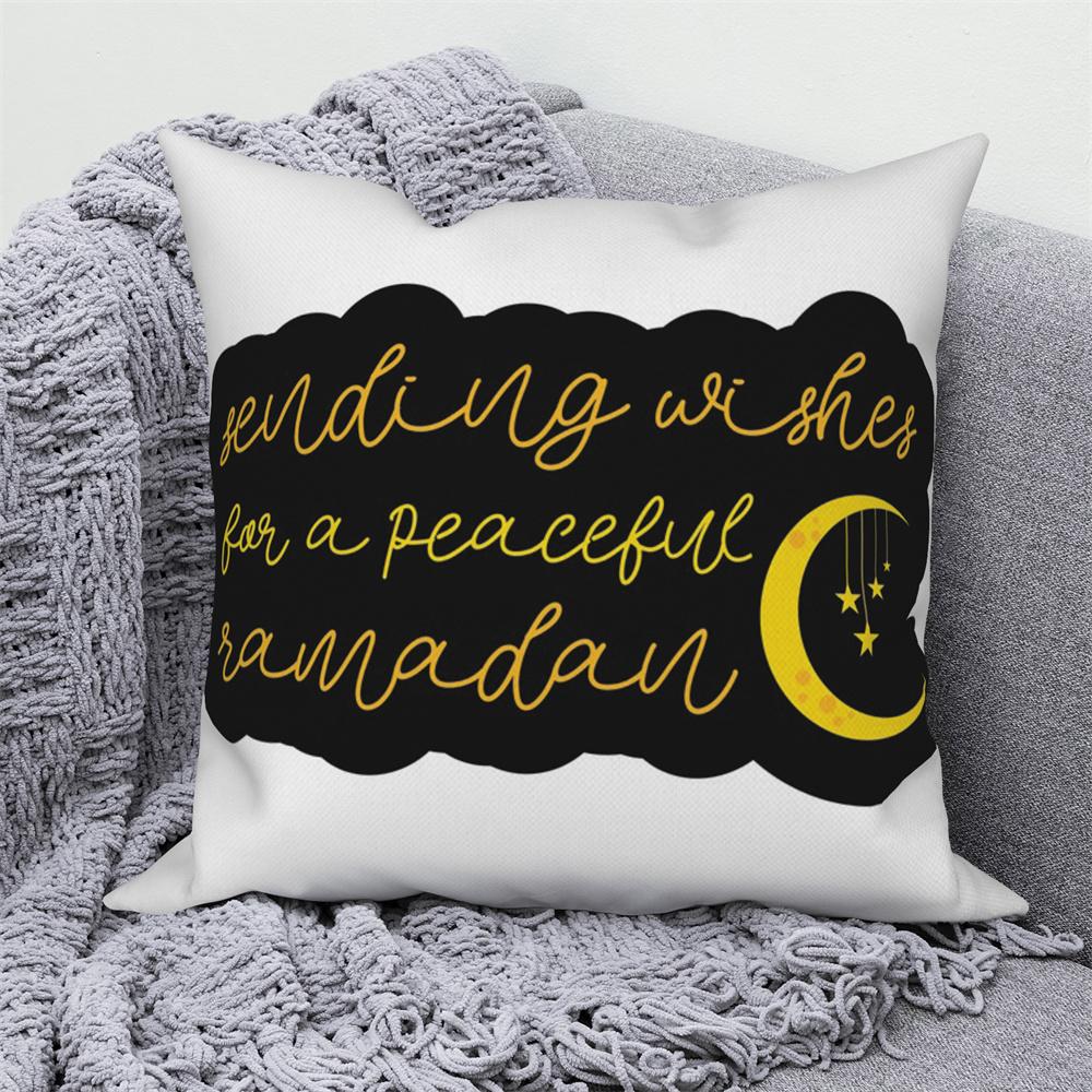 Mosque Muslim Home Sofa Bed Decor Throw Pillow Cover Gift Islamic Eid Mubarak Ramadan Decorative Cushion