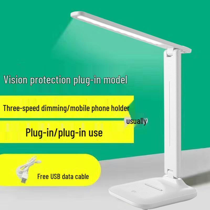 Wiederaufladbare LED-Schreibtischlampe mit Augenschutz für Kinderzimmer oder Studentenwohnheim