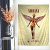 Nirvana Band band rock grande arazzo stampato arte appassionato di musica decorazione per la casa decorazione per la casa di fantascienza