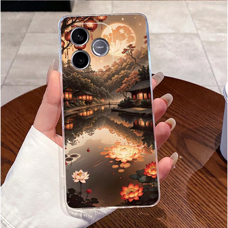 Shockproof Phone Case For Honor 600 Lite 5G/Honor 500 Smart 5G Transparent TPU Soft Casing Fashion Cute White Furry Bear Shell
