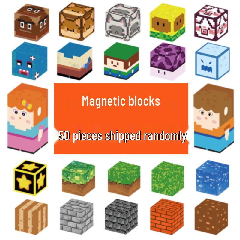 

Магнитные строительные блоки Кубик-пазл - Развивающий набор для укладки для детей 2.3CM * 2.3CM