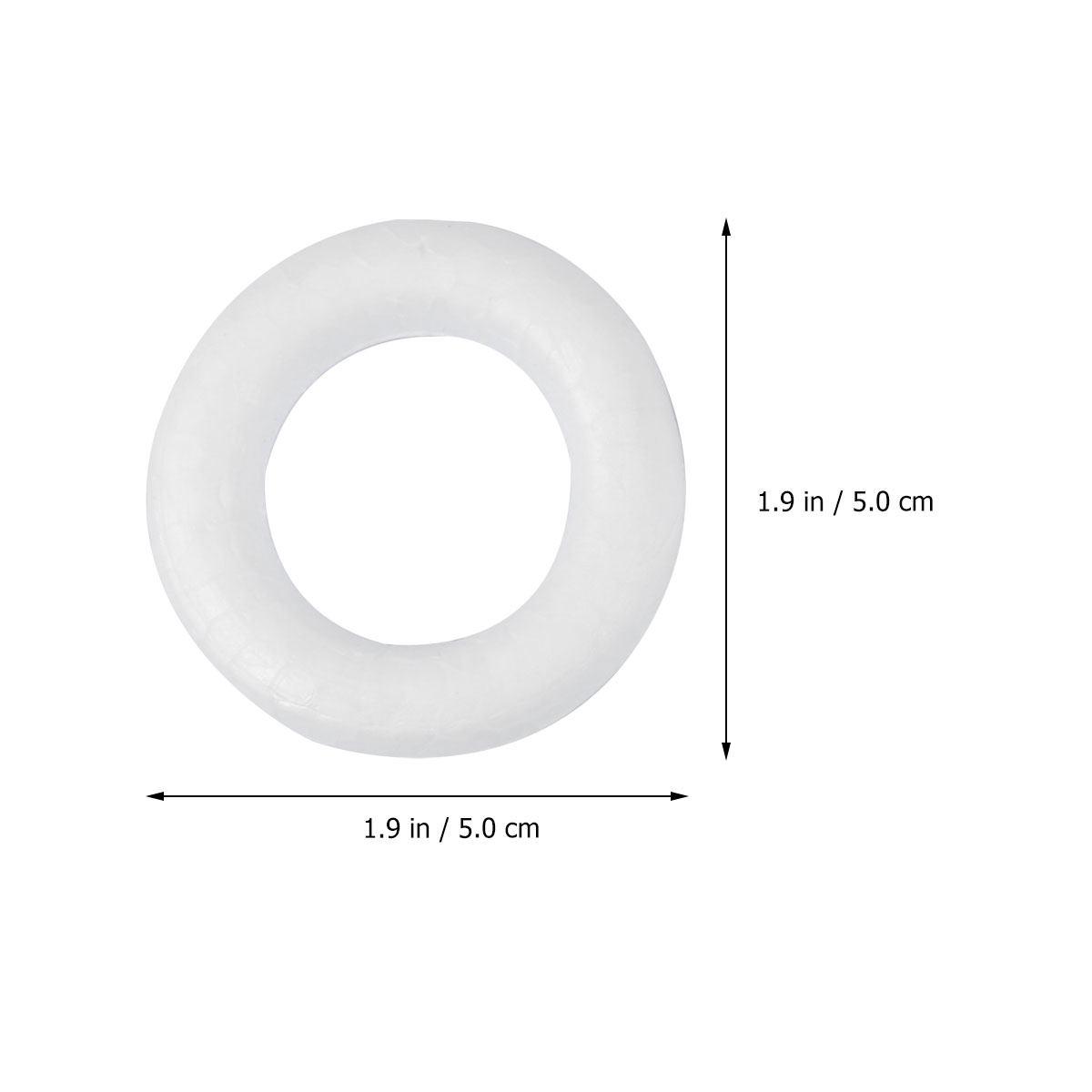 

3Pcs Solid Circular Ring Blank Creative Painting Supplies DIY Accessory Hand Eye Coordination Craft Foam Circle Decor