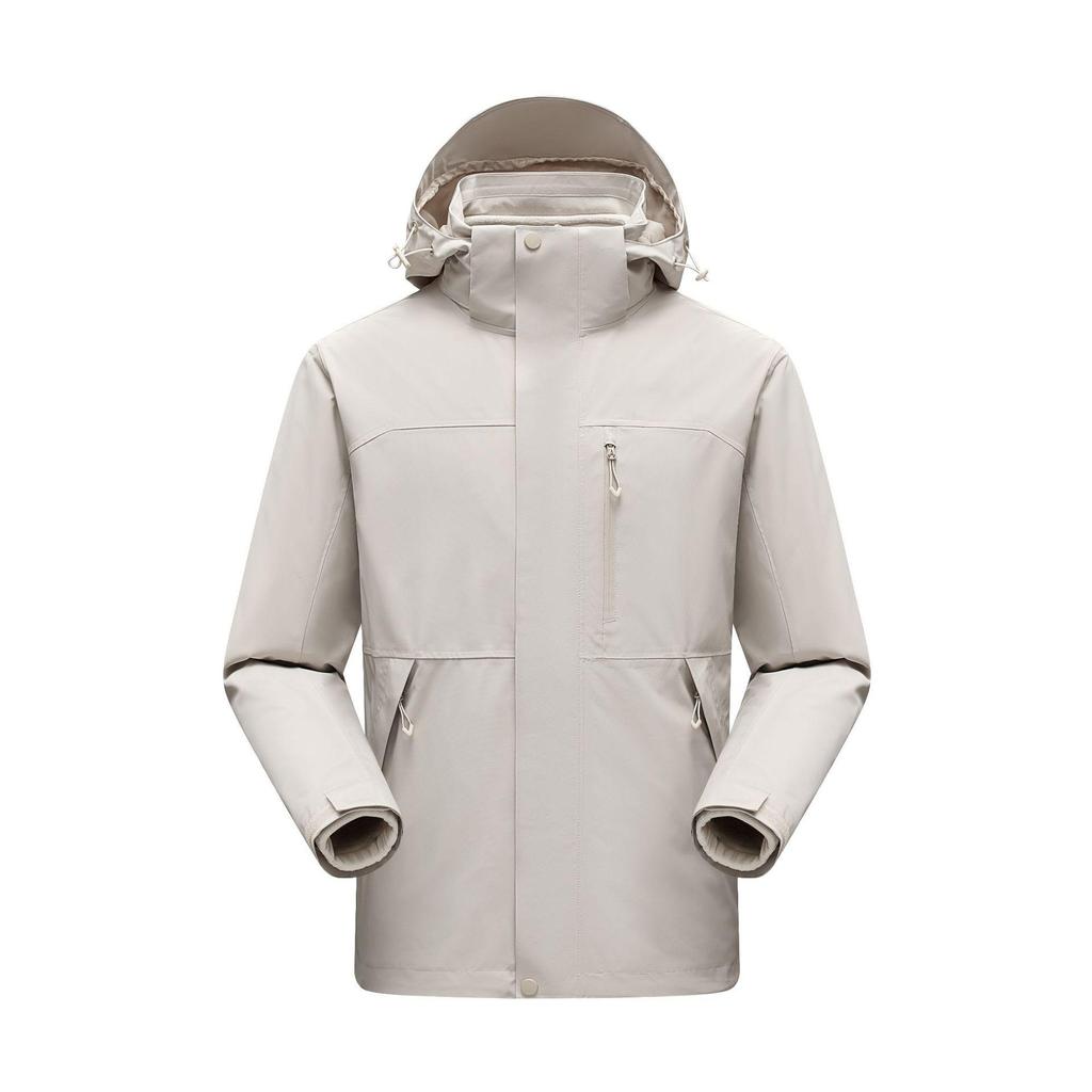 Niaojia's Same Style Outdoor Jacket Three-in-one Men's Technical Fabric Windproof and Coldproof True Burst Rain Waterproof Jacket for Men