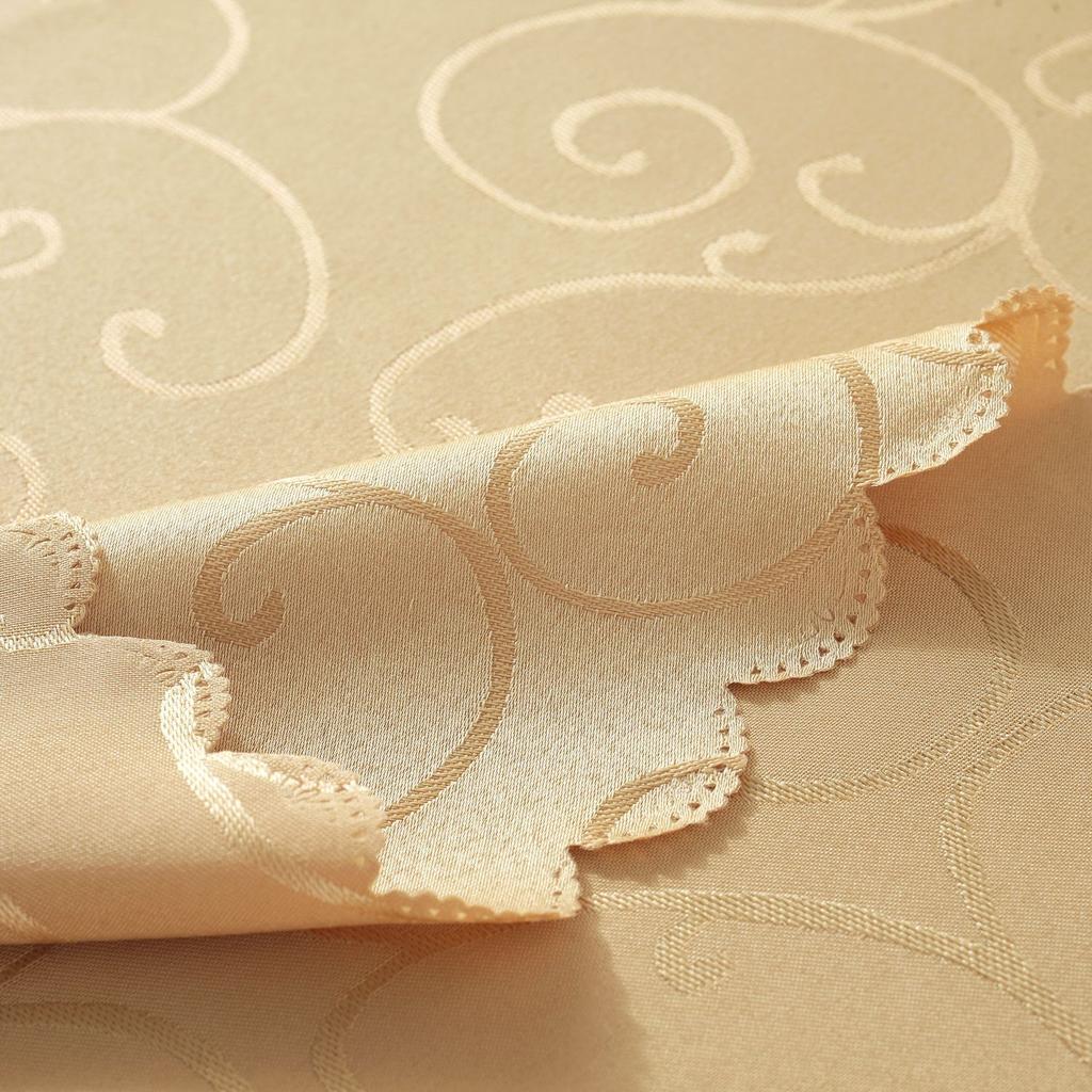 Polyester Jacquard Tablecloth Hotel Wedding Banquet Party Decoration Round White dustproof Table Covers for table Home Decor