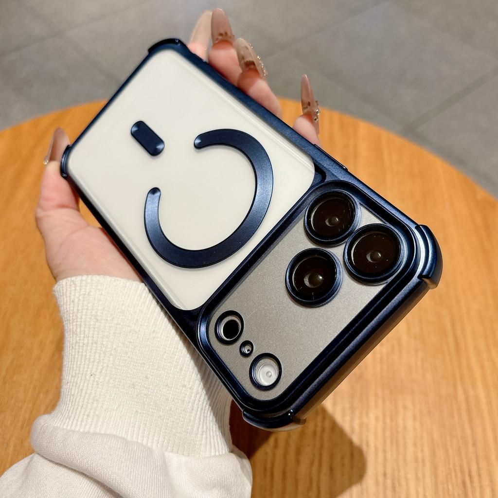 Luxury Magnetic Phone Case for IPhone 13 14 15 16 17 Pro Max Air 17Pro for Magsafe Wireless Charge Shockproof Protector Cover