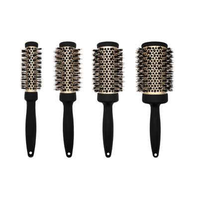 Hair Styling Hair Brush Nylon Comb Thermal Aluminum Tube Round Barrel Hair Comb Professional Salon Hair Brush Hair Rollers Tools