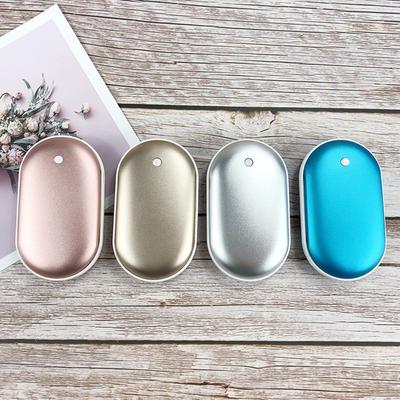 Mini Hand Warmer Winter Portable Usb Rechargeable Pocket Hand Warmer Mobile Power Double-Sided Quick Heating 5000Mah