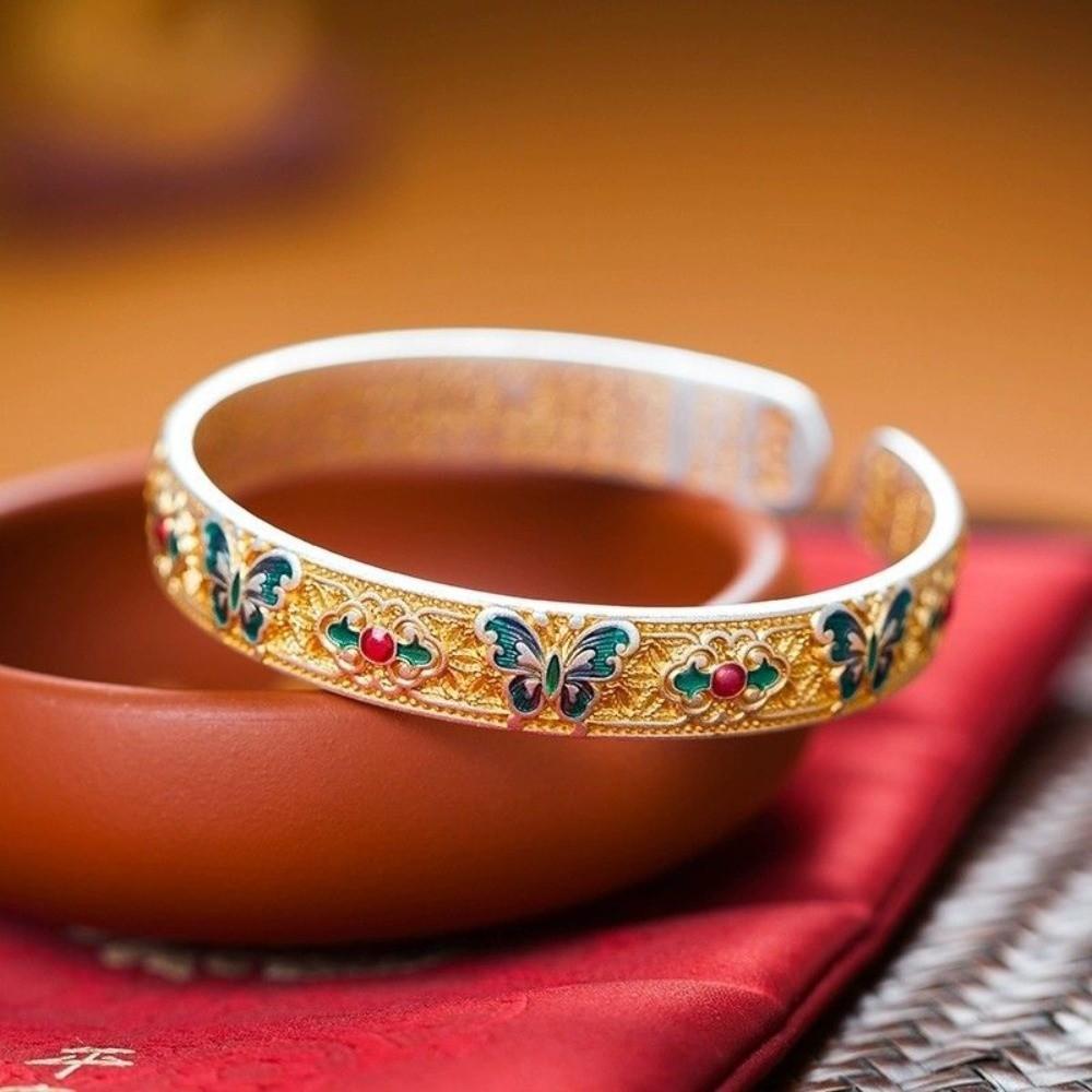 Traditionelles Damen-Armband Ethnischer Stil Chinesisches Cloisonné-Armband Emaille-Armband Geschenk