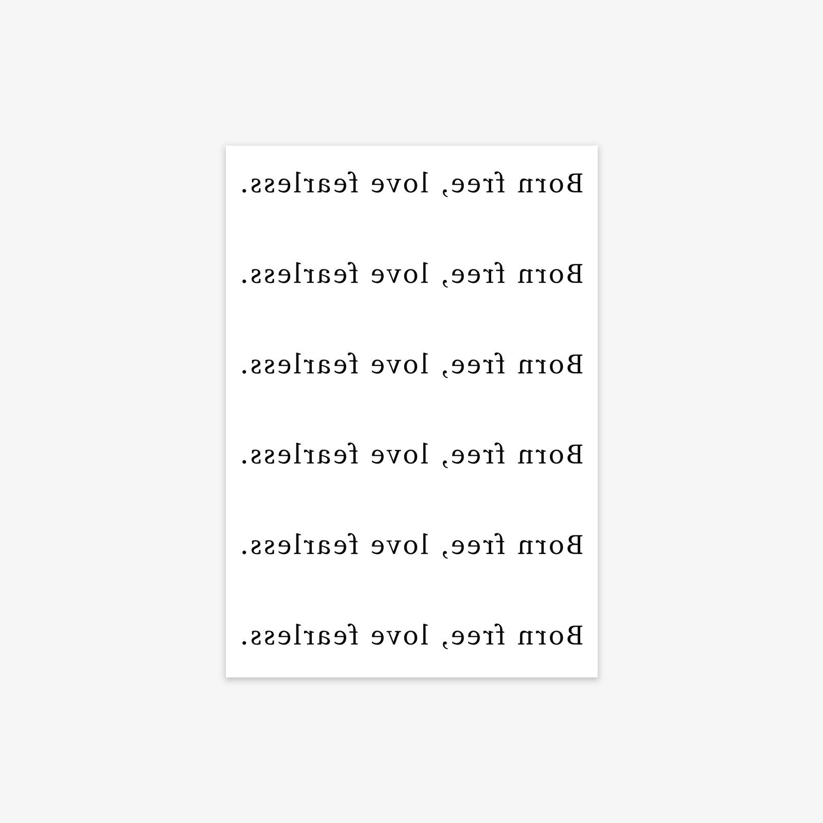Wind Advanced Sense Inspirational Small Fresh Personality English Sentence Arm Tattoo Sticker Ins 7*10CM