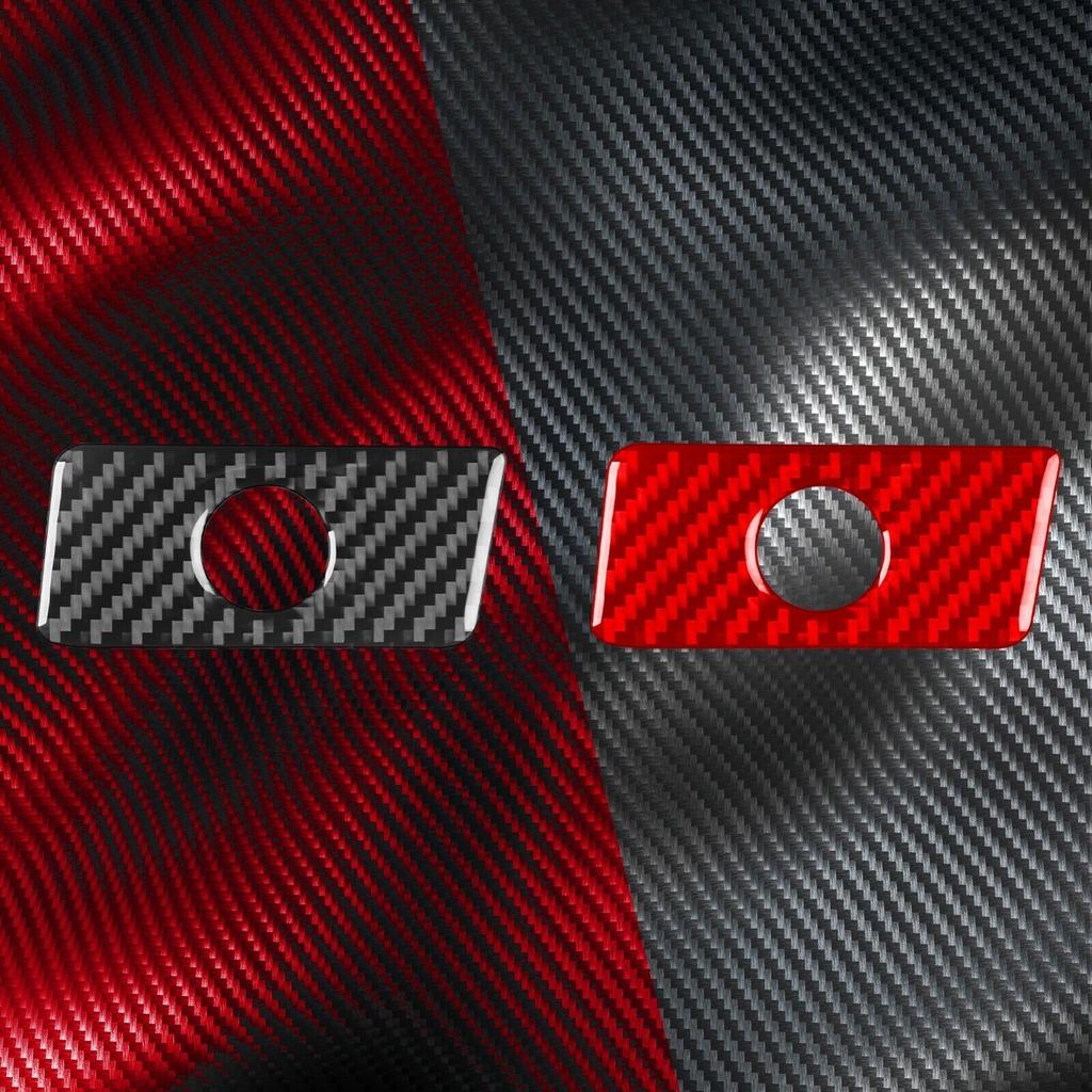 Red Carbon Fiber Co-pilot Glove Box Handle Cover Trim For Jeep Cherokee 2014-18