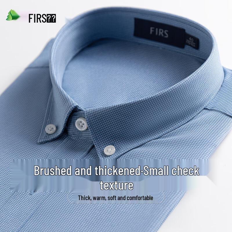 FIRS Men s Thickened Flannel Plaid Long-Sleeve Shirt 42