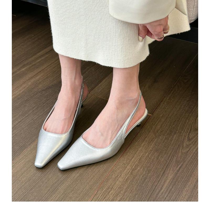 Wiosna 2026 Nowe Płaskie Wsuwane Damskie Buty Slingback Miękkie Codzienne Damskie Sandały Płaski Obcas Zewnętrzne Klapki Sukienkowe
