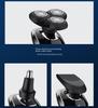 Rechargeable Waterproof Three-Blade Electric Shaver with Digital Display