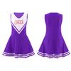 Kids Girls Cheerleading Costume School Performance Cosplay Party Clothing Sleeveless Letter Print Dress