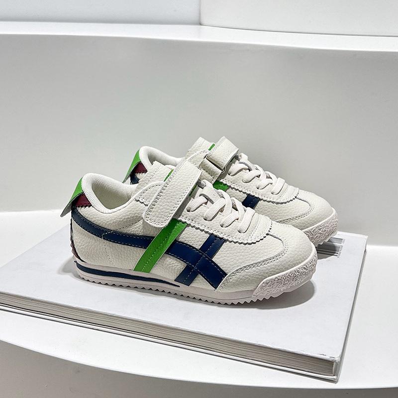Children's shoes 2025 spring new leather little white shoes girls casual Forrest Gump shoes boys sports shoes medium and small children