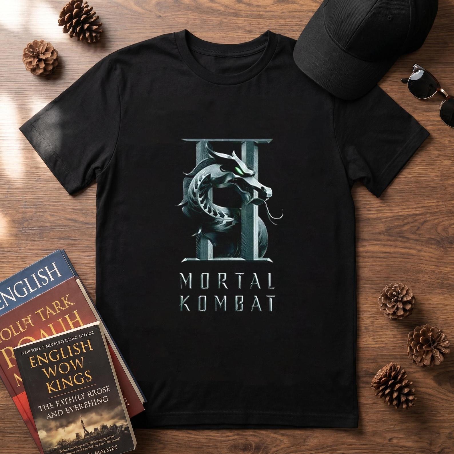 Mortal Kombat 2 T-Shirt, MK2 Dragon Logo Tee, Graphic Mortal KombaT-Shirt, Graphic Mortal Kombat 2 Shirt, Mortal Kombat Fan Gift, Game Shirt L