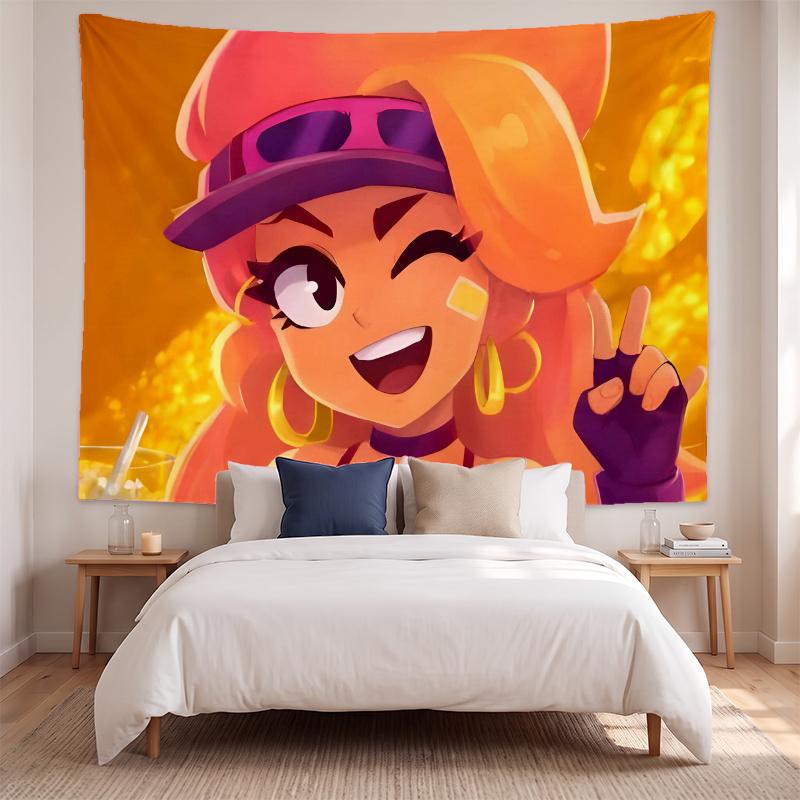 Brawl Stars (32) Meno kūrinio sieninis gobelenas namų miegamojo svetainės dekoravimui Puiki dovanos idėja