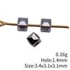 Square Round Mini Spacer Beads Metal Loose Beads For Thin Chain Bracelet Necklace DIY Jewelry Making Supplies For